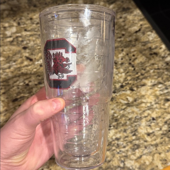 2 24oz Tervis Clear Tumbler Set with University of South Carolina logos. - Picture 3 of 3